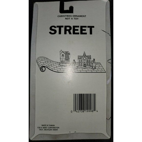 COBBLESTONE RED BRICK ROAD STREET Holiday Village Trim A Home accessory 17" long - Picture 4 of 4